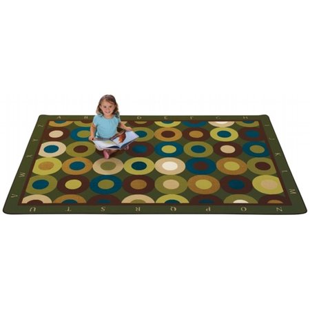 CARPETS FOR KIDS Calming Circles with Alphabet 8 ft. x 12 ft. Rectangle Carpet 17728